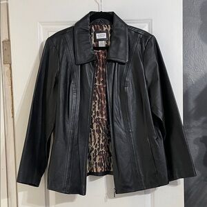 Vintage George Women’s Plus Jacket Genuine Leather Jacket Size 1X (16W)